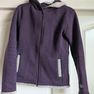 Kuhl Kids Purple Fleece Jacket with White Accents